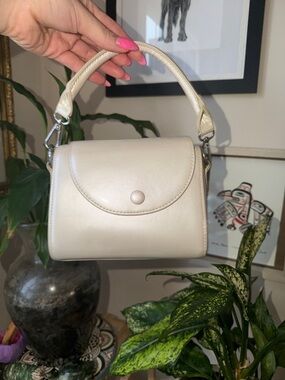 Urban Outfitters Cream Mini Top Handle Bag